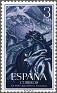 Spain 1956 National Uprising 3 Ptas Blue & Purple Edifil 1190